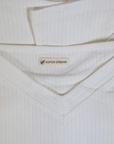 Cannes Pinstripe Short Tank and Short PJ Set in Off-White