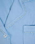Jolene Cropped Pajama Set in Cool Blue