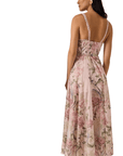Iraso Long Dress in Pink Botanic