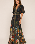 Shaped Waistband Dress in Palace Zoology