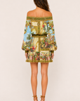Off Shoulder Short Dress in Wanderlust Empire