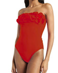 Tess Bandeau One Piece in Cherry