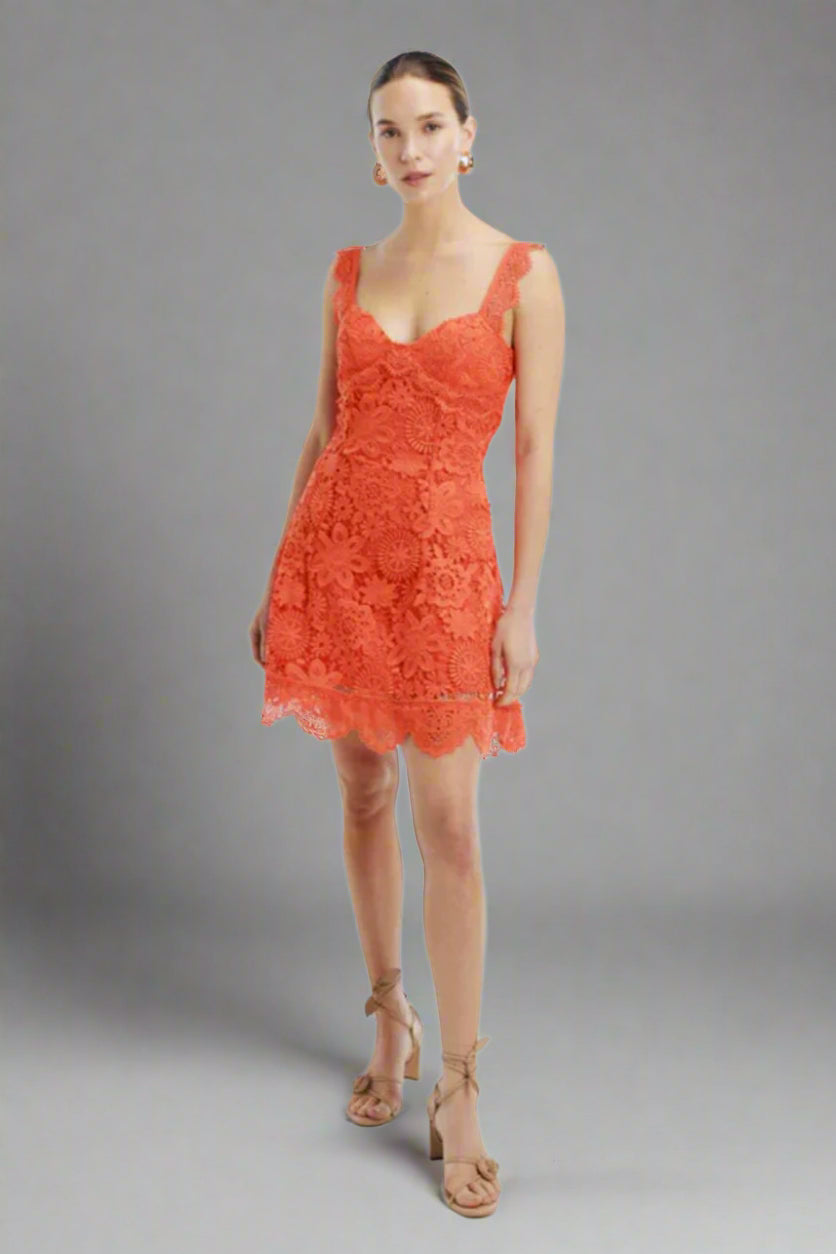 Trina Mini Dress in Flame