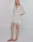 Gabriella Linen Kimono in White
