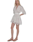 Gabriella Linen Kimono in White