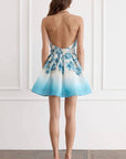 Aqua Blu Indie Mini Dress in Dauphine