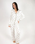 Aspen Dream Grace Espresso Martini Print Long PJ Set