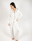 Aspen Dream Grace Espresso Martini Print Long PJ Set