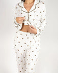 Aspen Dream Grace Espresso Martini Print Long PJ Set