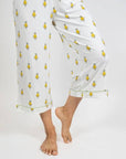 Aspen Dream Pineapple Print Cropped Pajama Set