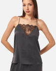 Racer Charmeuse Camisole in Graphite