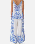 Camilla V-Neck Cami in Ceramic Panoramic