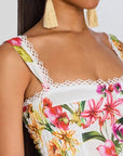 Charo Ruiz Long Dress Maui in White Bliss