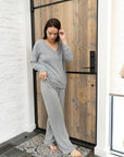 Cozy Long Lounge Set in Heather Grey