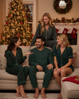 Gisele Relaxed Short PJ Set in Pine/Ivory