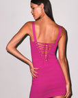 Fleur du Mal Bandage Dress in Wild Pink