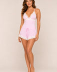 Butter Rib Cami and Shorts Set in Bubblegum