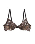 Fleur du Mal Lily Embroidered Demi Bra in Leopard Lily