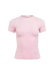 Fleur du Mal Organic Cotton T-Shirt in Pink Lady