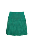 Fleur du Mal Rib Flare Skirt in Lucky Green