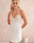 Fleur't Blissful Double Triangle Chemise in Chantilly/Champagne