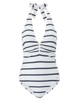 Heidi Klein Nautical Stripe U Bar Halterneck One-Piece Swimsuit