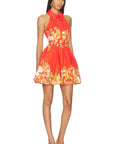 Hemant & Nandita Hema Short Dress with Buckle in Orange