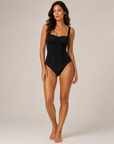 Karla Colletto Basics Square Neck One-Piece in Black