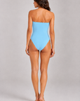Karla Colletto Ines Bandeau with Shelf Bra in Pale Blue