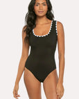 Karla Colletto Lia Round Neck Black/White