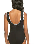 Karla Colletto Lia Round Neck Black/White