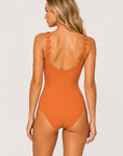 Karla Colletto Sadie Silent Underwire One-Piece in Terra Cotta back view