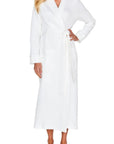 Kelly Long Sleeve Jacquard Short Robe in White