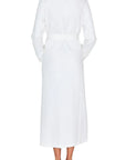 Kelly Long Sleeve Jacquard Short Robe in White