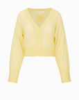 LoveShackFancy Lawrence Cardigan in Light Lemon