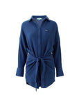 Melissa Odabash Sara Short Shirt Dress in Marine