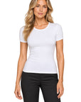 Only Hearts 43946 White top on Elle, studio front view
