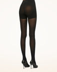 Wolford Tummy 66 Control Top Tights in Black, view 2
