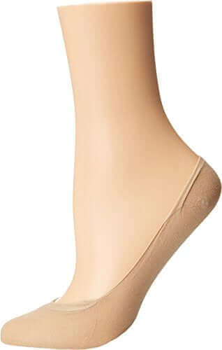 Wolford Cotton Footsies Socks Color: Sisal, Black Size: S, M at Petticoat Lane Greenwich, CT