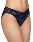 Hanky Panky Organic Cotton V-Kini Color: Navy Size: S at Petticoat Lane Greenwich, CT