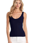 Only Hearts Low Back Tank Color: Navy Size: S at Petticoat Lane Greenwich, CT