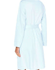 Marelle Grace Long Sleeve Short Robe Color: Light Blue, Taupe, Pink Size: M, Small, Medium at Petticoat Lane Greenwich, CT