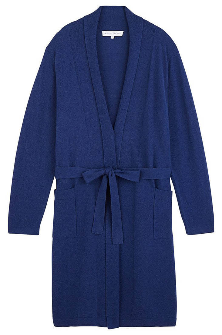 Laurence Tavernier Short Cashmere Cardigan Color: Blue Sapphire Size: XS, S at Petticoat Lane Greenwich, CT