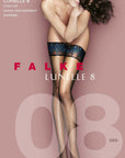 Falke Lunelle 8 DEN Women Stay Ups Color: Black Size: 8.5-9, 9.5-10 at Petticoat Lane Greenwich, CT