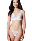 Journelle Sapna Plunge Bralette Color: Lune (White) Size: S at Petticoat Lane Greenwich, CT