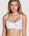 Cosabella Never Say Never Balconette Bra Color: White Size: 32B at Petticoat Lane Greenwich, CT