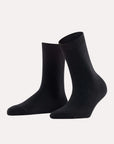 Falke Cosy Wool Women's Socks Color: Black Size: 35-38 at Petticoat Lane Greenwich, CT