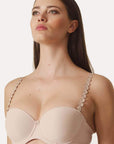 Marie Jo Tom Strapless Color: Caffe Size: 30C at Petticoat Lane Greenwich, CT