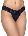 Hanky Panky Organic Cotton Low Rise Thong in Navy