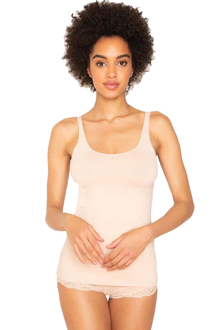 Only Hearts Skinny Neck Tank Color: Creme Size: S at Petticoat Lane Greenwich, CT